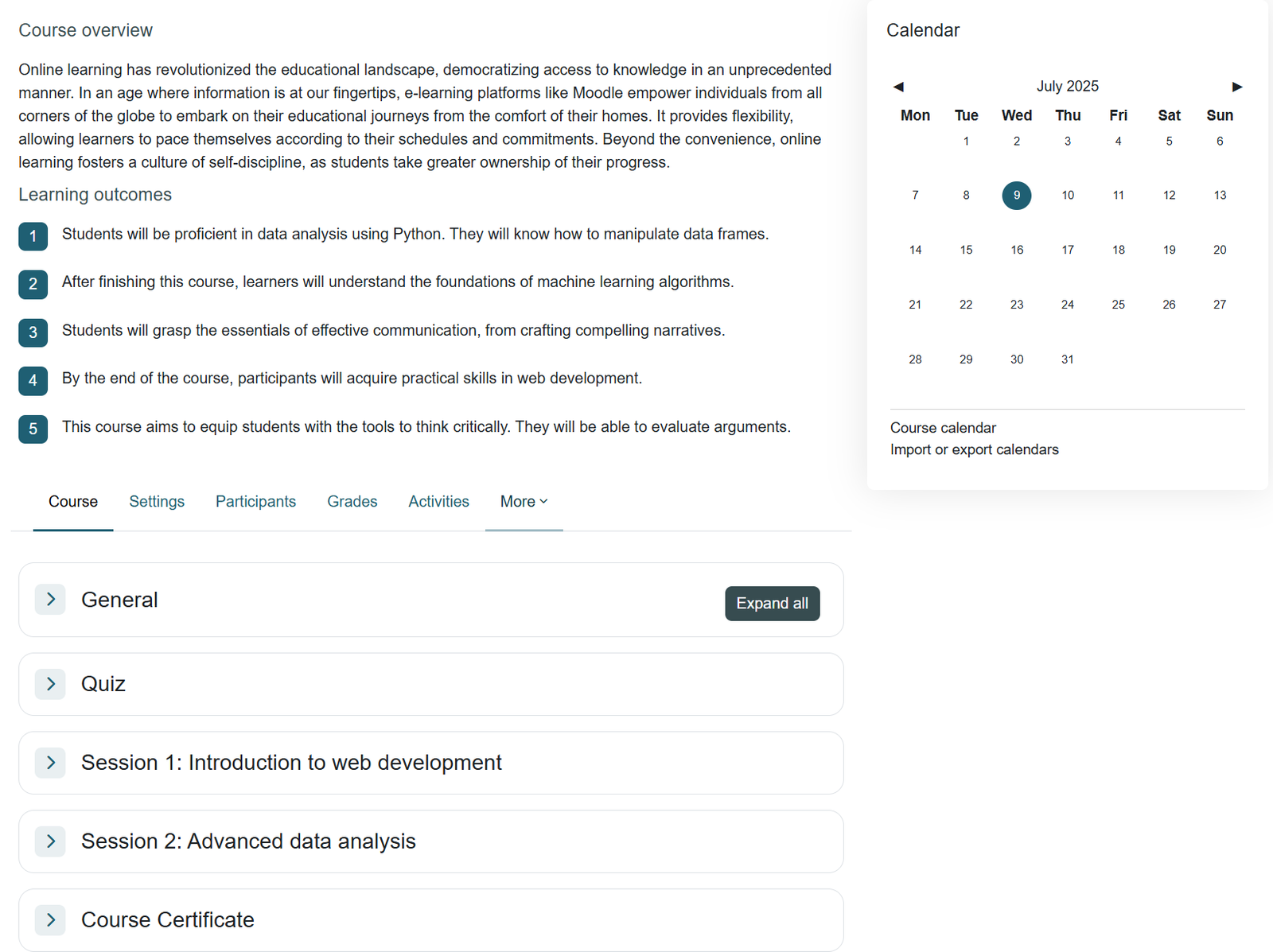 Course Description