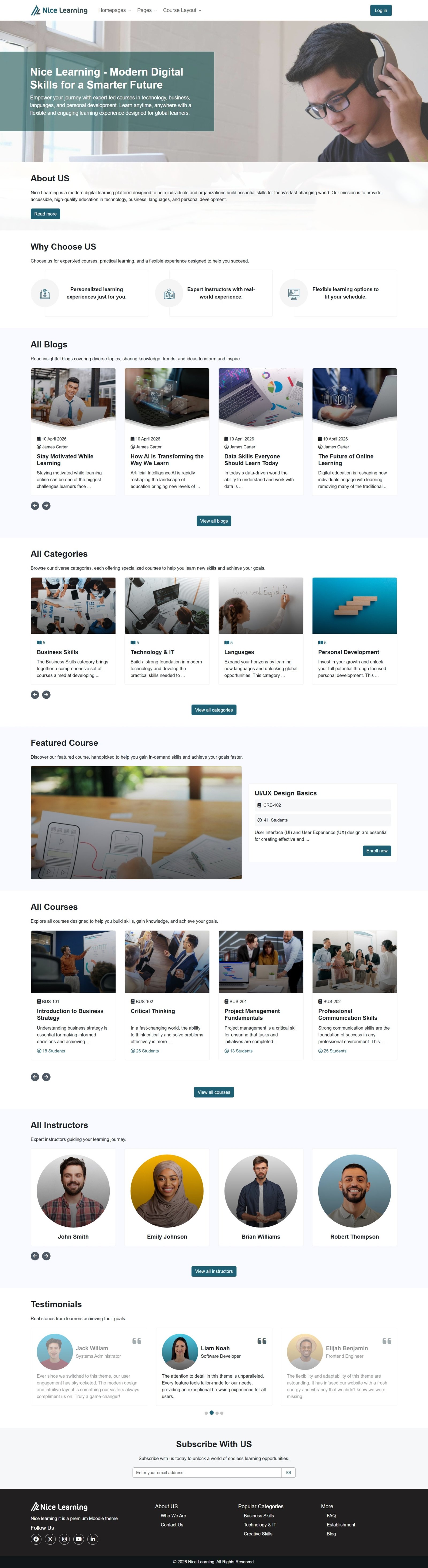Home Page – One