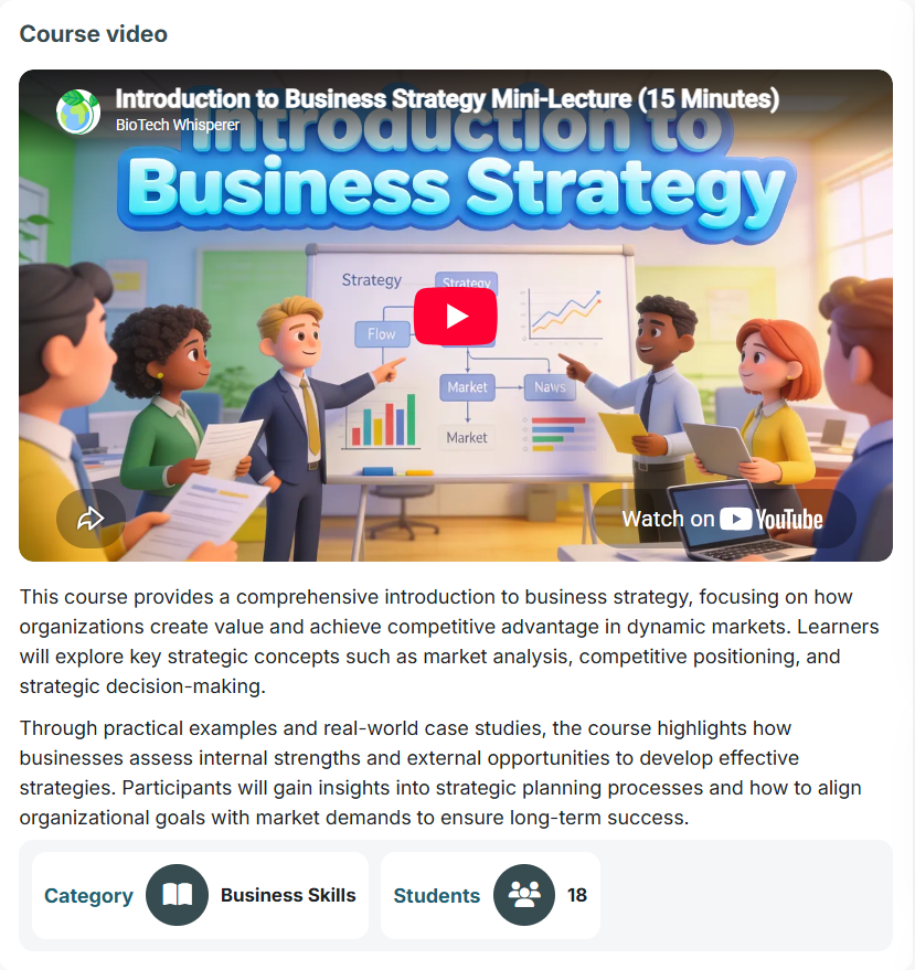 Course Video